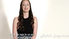 From Catholic roots to pornstar, this brunette slams her hairless pussy solo.