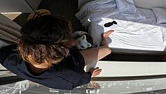 I can't believe I had wild sex with a Japanese milf in a glass room