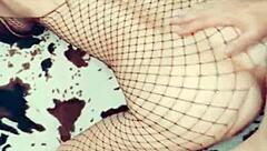 Beautiful wife in erotic lingerie gets a hot anal fuck on cam