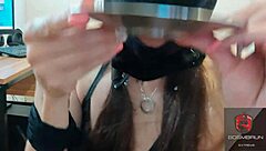 i feed my submissive latina with abundant semen from big cock in domination scene close up
