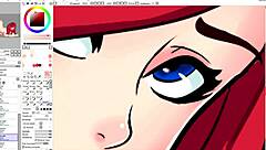 a speed drawing of miss fortune from league of legends in hentai style