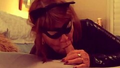 Hey, check out Catgranny sucking Batman's big cock deepthroat style