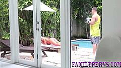 Black teen 18+ gets facial after getting fucked.