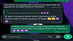 Comienzo a chatear con mi compa�era de algebra la que tiene un culo grande y nos citamos para follar en mi casa