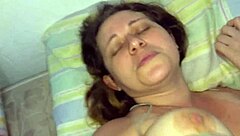 the woman leaves her cuckold husband at home and meets her lover recording it to send