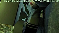 Kyller gets busy sucking in a dark alley in this 3D cartoon scene.