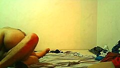 hardcore cowgirl fucking with colombian girlfriend's pussy and cumshot in homemade video.