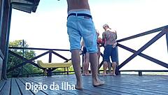 man, suruba on the balcony with this curvy redhead, unreal!