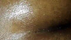 Damn! Facedown and dripping with hot cum in tight pussy!