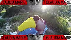 Watch the fat woman stuff cookies in her pussy for her gay friend to eat