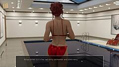 Knockout master in bikini shows big tits and ass