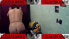 fat woman gets pussy eaten and pounded against closet