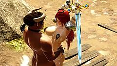 Warrior Princess Fucked by Minotaur Monster