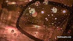 Interracial couple gets daring with a wild outdoor fuck in public. Flashing those stockings!