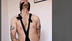 I bound this cute twink and made him cum in bondage bdsm