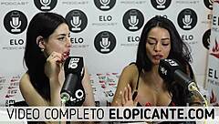 I watch bisexual lesbians kissing and playing with the lollipop