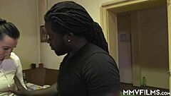 Wow, that chesty brunette milf riding a big black cock with blowjob and facial! 😍