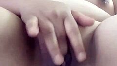 pornstar poosoo fingers her pussy in intense masturbation session