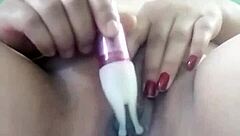 pornstar poosoo fingers her pussy in intense masturbation session