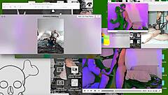 Fucking that twink bareback on the desk.