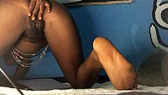 i saw that ebony girl from ghana fuckin her tight asshole with a dildo