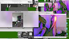 Fucking that twink bareback on the desk.