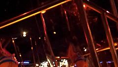 Frankie performs hot stockings striptease in retro style