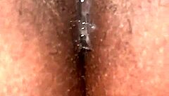 Wet dripping creamy pussy on display