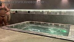 i grabed the beautiful brunette from behind and licked her pussy hard, making her scream