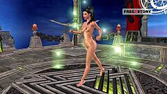 In this 3D animation, a cute Indian girl strikes sexy poses and pleasures herself with a banana.