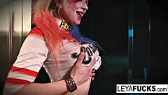 Suicide club leya take a giant cock and load in her ass