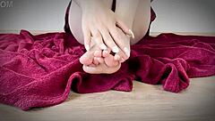 cute teen feet oiled up for fun