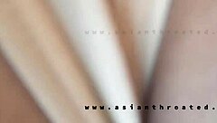 i'm the sexy skinny asian girl getting fucked rough on a chair and taking a creampie