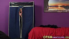 Clothed Amateur Receives Facial