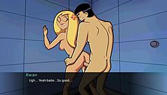 Amity Park parody uncensored shower fun with bathing scenes
