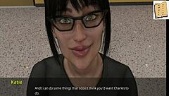 Katie teases with her big tits and mature ass in 3D cartoon