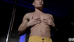 Watch me do this sexy gay strip tease while dancing on the pole.
