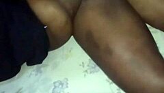 Fucking the ebony slut's ass with big black cock