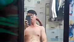 Vietnamese gay top with tattoos chats casually