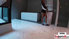 Asian Teen 18+ Gives Boyfriend Sexy Footjob