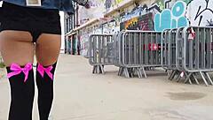 public squirt session on the beach with wet pussy orgasm in broad daylight. watch her creampie outdoors!