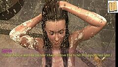 Homemade video of wife and stepmother with big tits and ass playing erotic game intensely