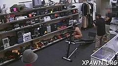 hey dude, this bimbo is totally getting nasty with rough hardcore sex, sucking cock, and blowing in the shop like a pro!