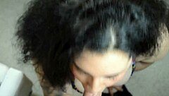 Dirty slut sucking big cock in pov