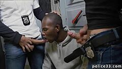 Black men fuck white orgy in gay shoplifting scene