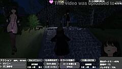 Serika exposes herself in naked coat outdoors