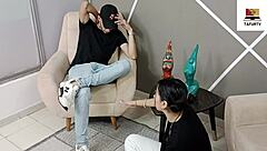 My hermanastra begged me to teach her how to fuck. I gave her a hard pounding!