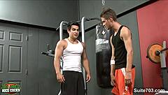 Seductive gay jocks fucking in the gym, can you handle it?