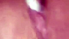 The hot wife masturbates with toys and dildo