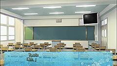 in the hentai majikoi s kokoro h6, a teen 18+ gives a blowjob in a public outdoor scene leading to cumshot